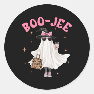Sticker Rond Saison éffrayante mignonne Ghost Funny Halloween B
