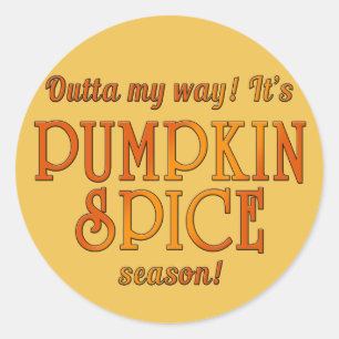 Sticker Rond SAISON ÉPICE DE CITROUILLE Humour