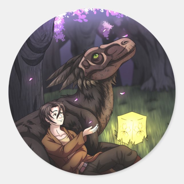 Sticker Rond Saison Sakura (Devant)