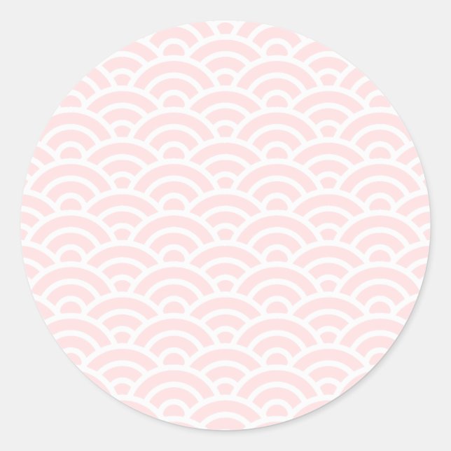 Sticker Rond SAKURA 12 Vagues de Seigaiha - Energetic Ver. (Devant)