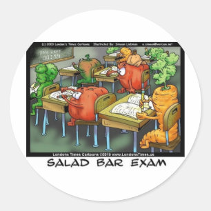 Sticker Rond Salad Bar Exam Drôle Cadeaux Tee - shirt Mugs & Pl