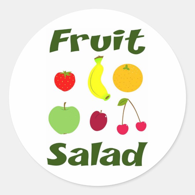 Sticker Rond Salade de fruits (Devant)