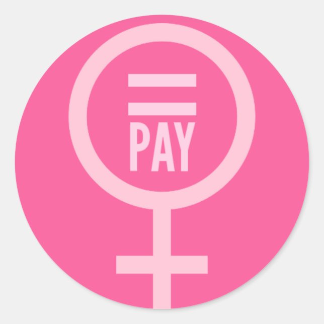 Sticker Rond Salaire des femmes (Devant)