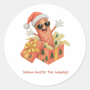 Sticker Rond salamisez les fêtes !