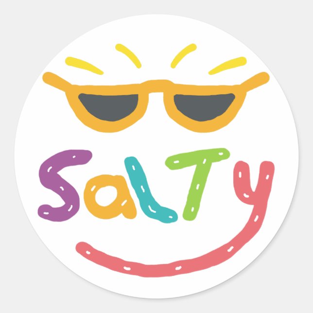 Sticker Rond Salé (Devant)