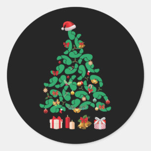 Sticker Rond Sale Arbre de Noël Willymas Noël Est D Joyeux