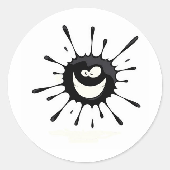 Sticker Rond Sale noire (Devant)