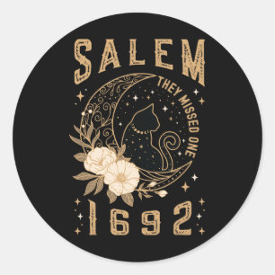 Sticker Rond Salem 1692 Ils Ont Manqué Un Procès De Sorcière Bl