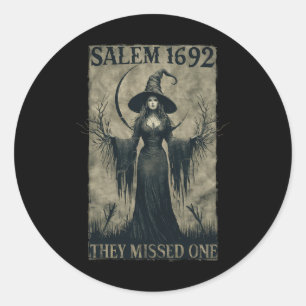 Sticker Rond Salem 1692 Ils Ont Manqué Une Sorcière Féministe H