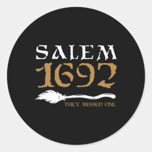 Sticker Rond Salem 1692 Ils Ont Manqué Une Sorcière Halloween 9
