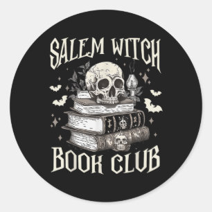 Sticker Rond Salem Witch Book Club Halloween