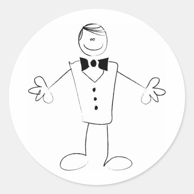 Sticker Rond Salle De Bain Avec Bras Ouverts (Devant)