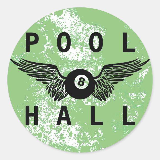 Sticker Rond salle de billard volante (Devant)