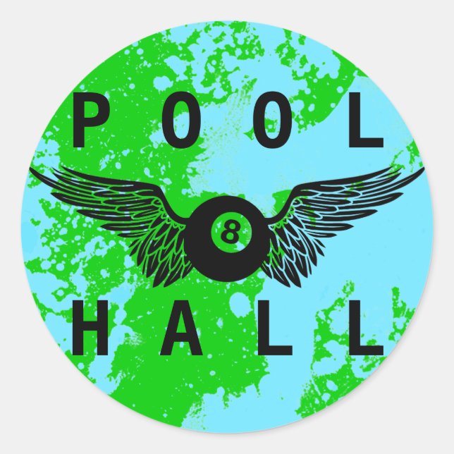Sticker Rond salle de billard volante (Devant)