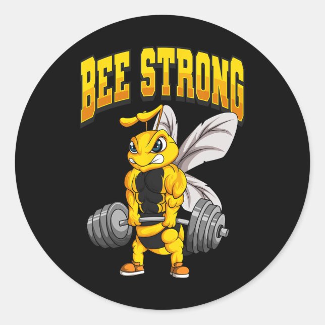 Sticker Rond Salle De Fitness Abee Strong Fitness (Devant)