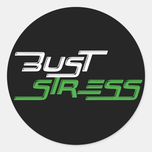 Sticker Rond Salle De Fitness De Stress (Devant)