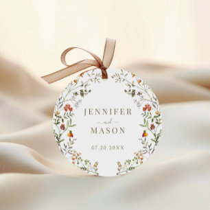 Sticker Rond Salle de mariage du Fleur sauvage de prairie d'aut