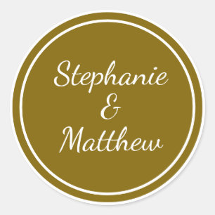 Sticker Rond Salle de mariée Mariage moderne minimaliste custom