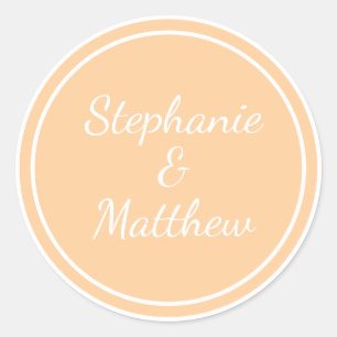 Sticker Rond Salle de mariée Mariage moderne minimaliste custom