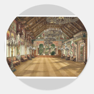Sticker Rond Salle de musique, Château de Neuschwanstein, Haute