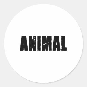 Sticker Rond Salle de sport animale Lapin Workout Bodybuilding