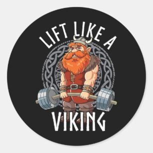 Sticker Rond Salle de sport Bodybuilding Soulever comme un Viki