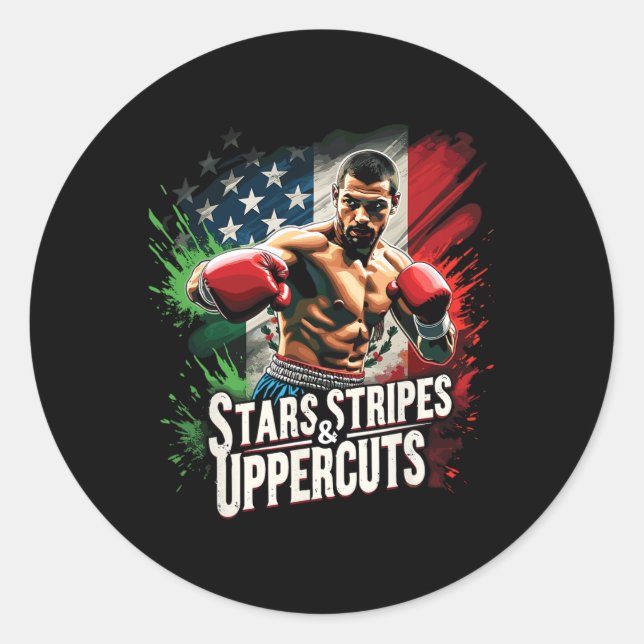 Sticker Rond Salle De Sport De Boxe (Devant)