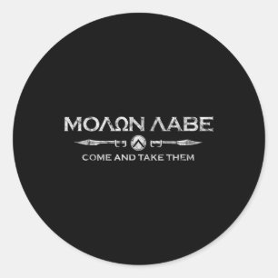 Sticker Rond Salle De Sport Et Fitness Sparta - Molon Labe