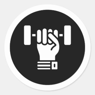 Sticker Rond Salle de sport / Fitness minimaliste transpirer