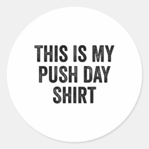 Sticker Rond Salle de sport Fitness Musculation C'est mon jour 