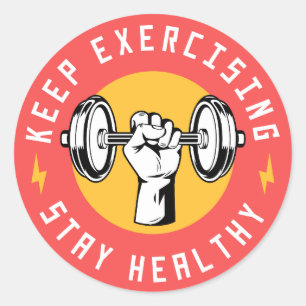 Sticker Rond Salle de sport / Fitness transpirer maintenant b