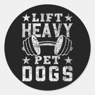 Sticker Rond Salle de sport pour chiens de compagnie lourds pou
