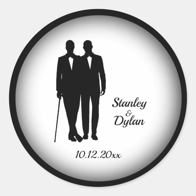 Sticker Rond Salles Mariages gays (Devant)