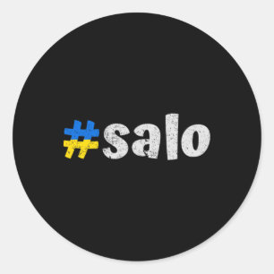 Sticker Rond Salo ukrainien drôle d'Ukraine plat traditionnel d