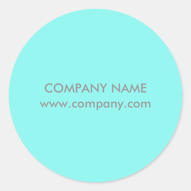 Sticker Rond salon de beauté moderne et simple Aqua blue Turquo (Devant)