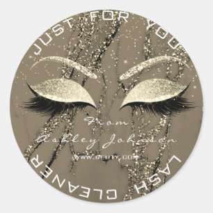 Sticker Rond Salon de beauté Parties scintillant Marbre Gold La