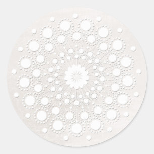 Sticker Rond Salon de coiffure simple et élégant et Spa blanc