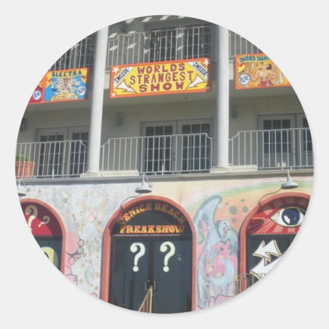 Sticker Rond Salon de Freak de Venice Beach (Devant)