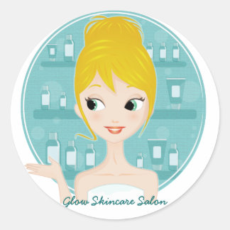 Sticker Rond Salon de soins de la peau