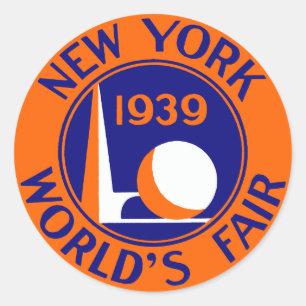 Sticker Rond Salon mondial de New York 1939
