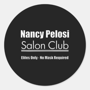 Sticker Rond Salon Nancy Pelosi Quarantaine Démocrates Biden Tr