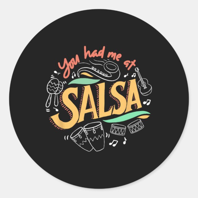 Sticker Rond Salsa Dance Amour Salsa Dance Danser Danser Danser (Devant)