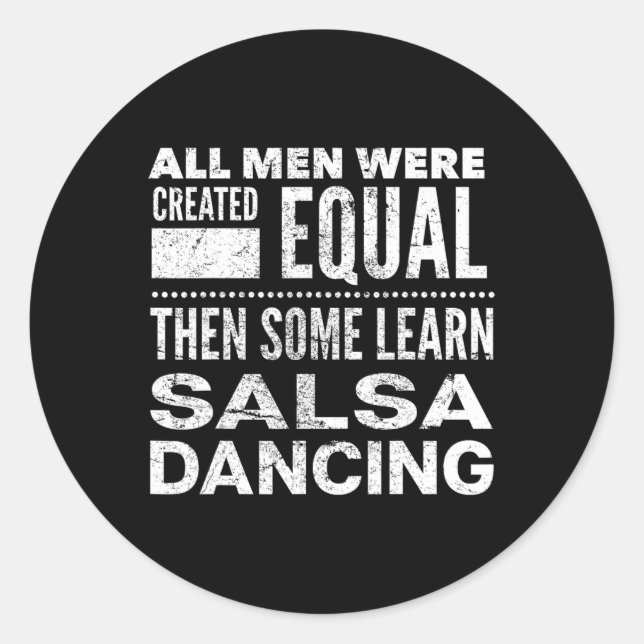 Sticker Rond Salsa Dancing Latin Lover Dancers Fun Statement Al (Devant)