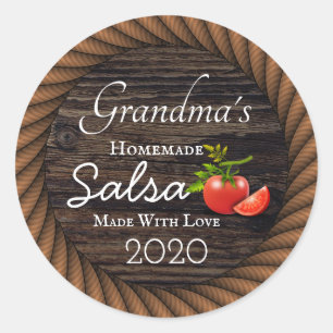 Sticker Rond Salsa maison personnalisée Russe