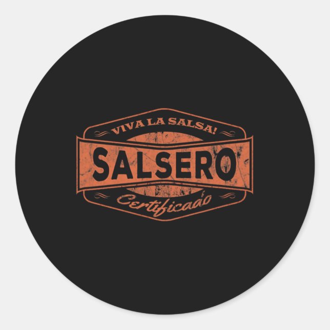Sticker Rond Salsero - Salsa Dancing I Salsa Dance Vêtements (Devant)