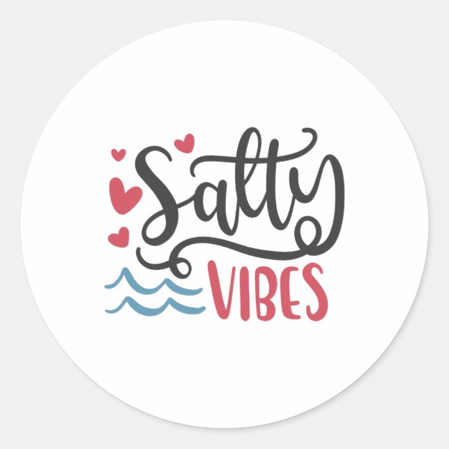 Sticker Rond Salty vibes (Devant)