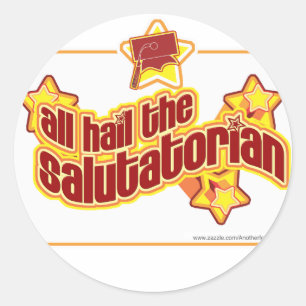 Sticker Rond Saluez le salut