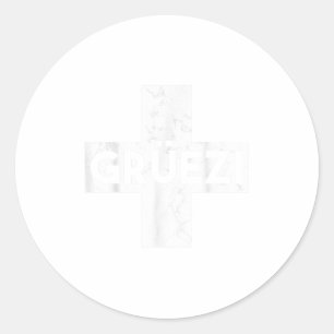 Sticker Rond Salut dicton suisse Grüezi Schweiz
