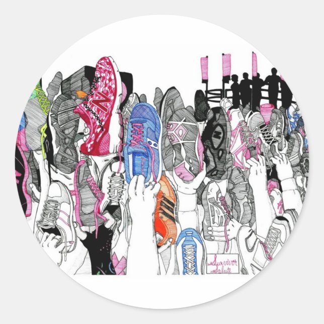 Sticker Rond Salut du survivant (Devant)