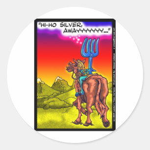 Sticker Rond Salut Ho Silver ? Cadeaux de dessin animé parodiqu
